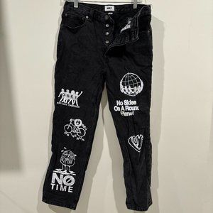 OBEY ANTI HATE CAMPAIGN BOYFRIEND FIT JEAN BLACK